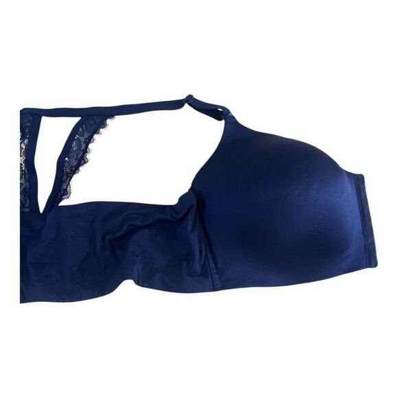 Cacique Blue Lightly Lined Full Coverage No Wire Mastectomy Collection Bra 50C - Picture 5 of 12